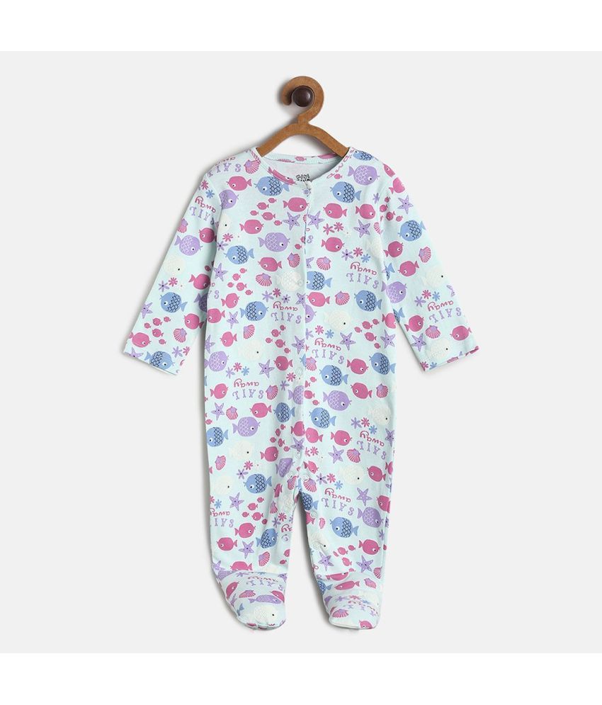     			MINI KLUB - Multi Color Cotton Sleepsuit For Baby Girl ( Pack Of 1 )