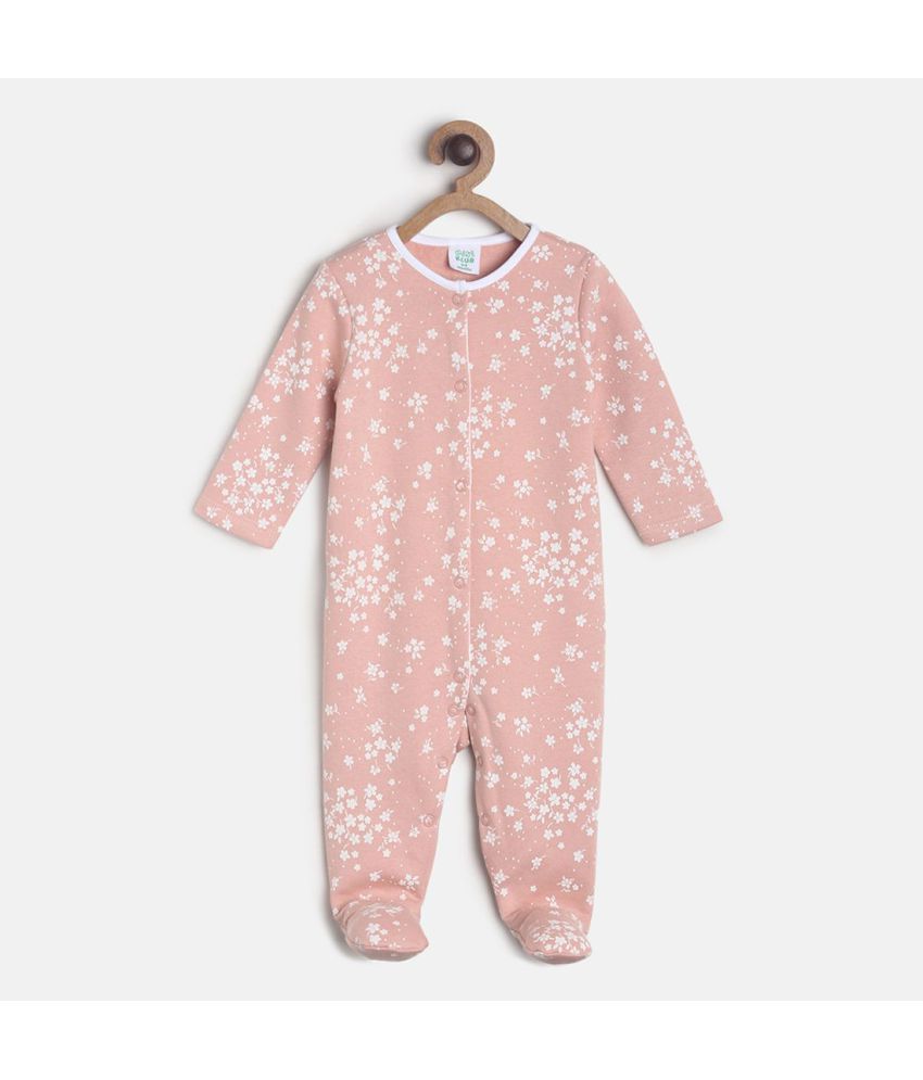     			MINI KLUB - Pink Cotton Sleepsuit For Baby Girl ( Pack Of 1 )