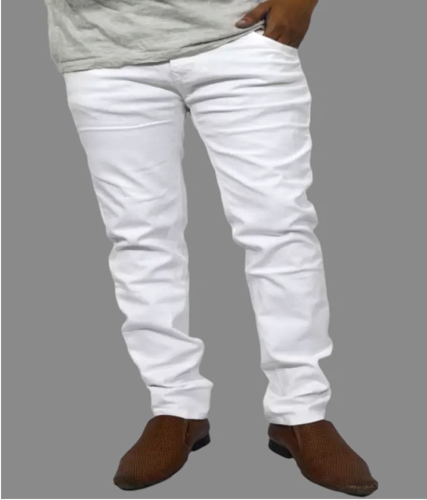 x20 - White Denim Skinny Fit Men's Jeans ( Pack of 1 )