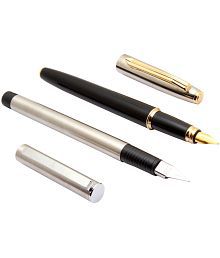 Srpc Set Of Vsign Stride &amp; Jinhao 65 Stainless Steel Fountain Pens Fine Nib