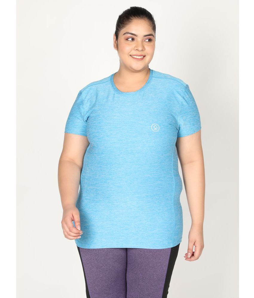     			Chkokko Blue Polyester Tees - Single