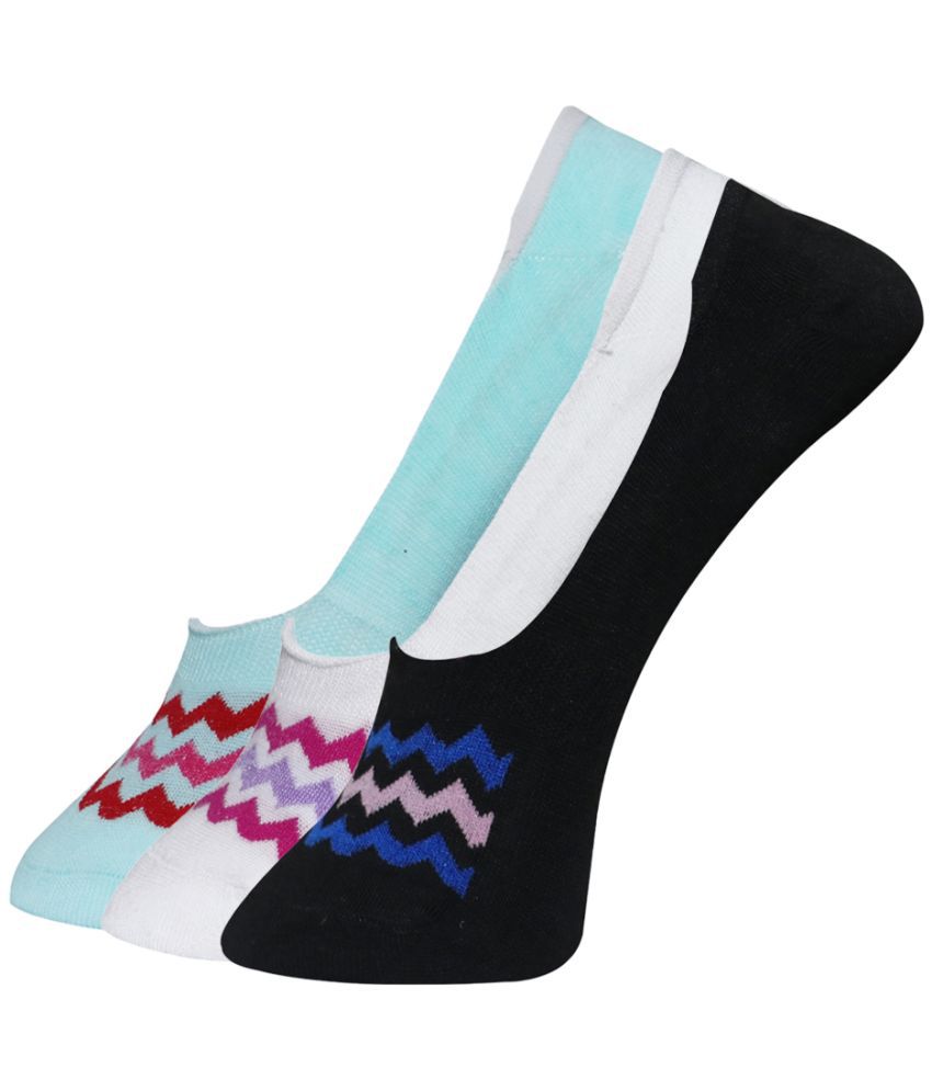 Dollar - Multicolor Cotton Women's No Show Socks ( Pack of 3 )