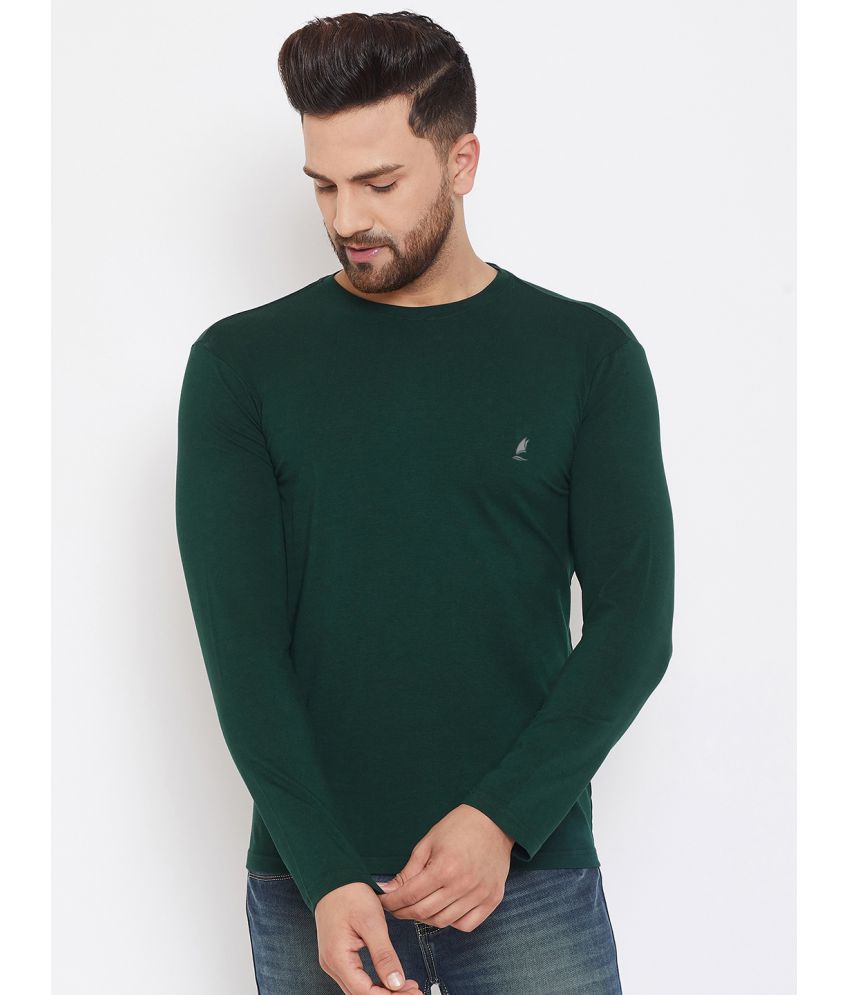     			HARBOR N BAY - Green Cotton Blend Regular Fit Men's T-Shirt ( Pack of 1 )