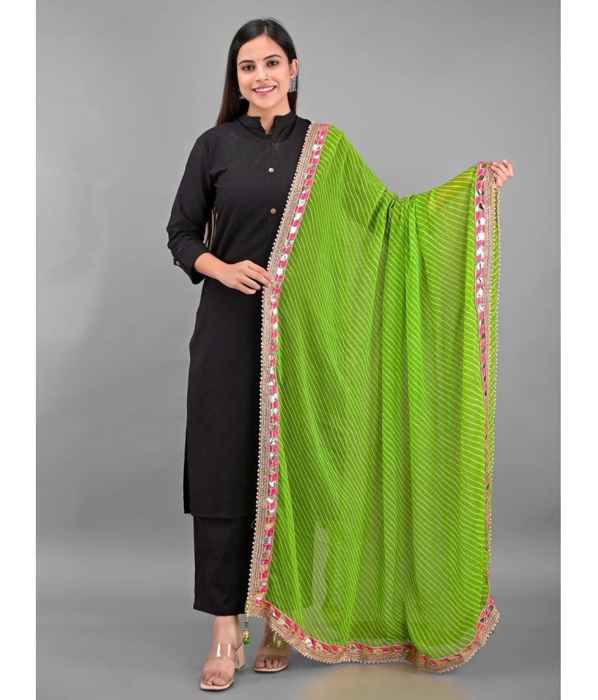     			Apratim - Green Georgette Women's Dupatta - ( Pack of 1 )