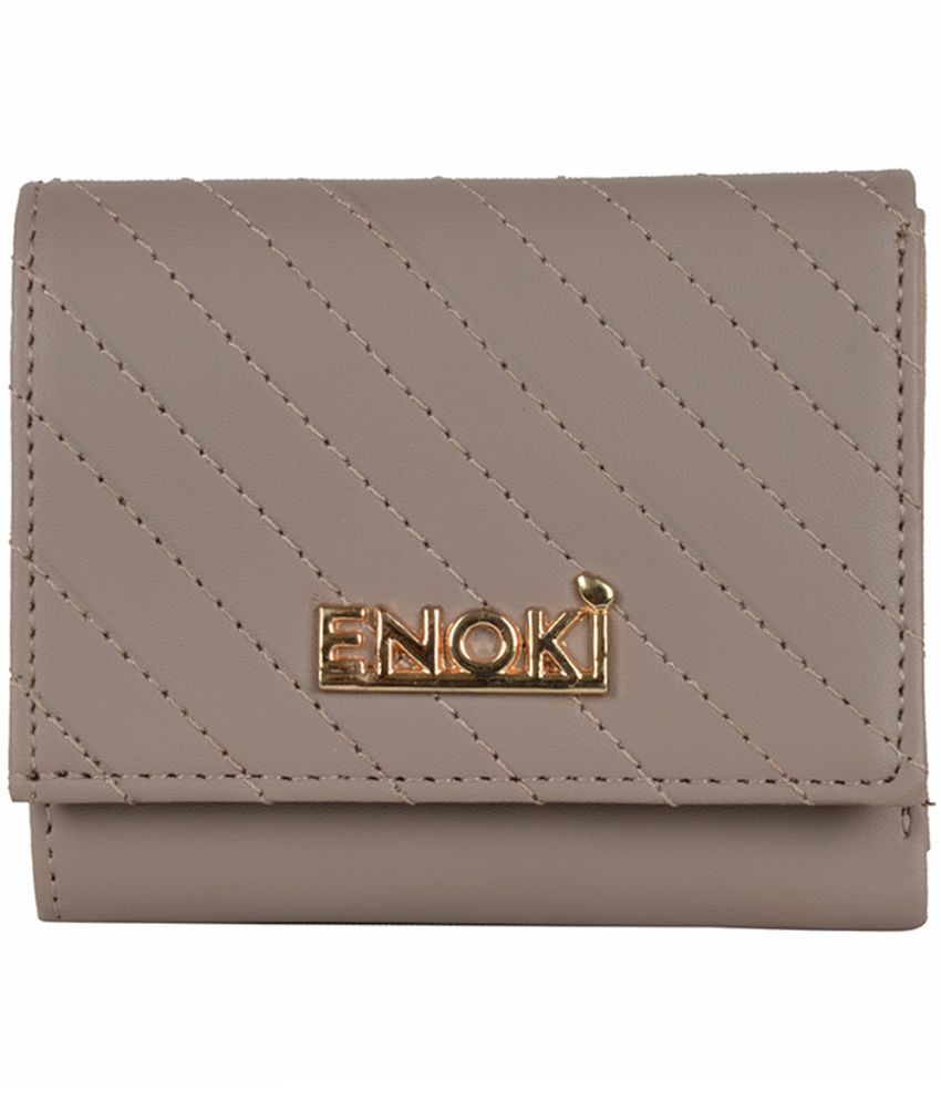     			Enoki - Faux Leather Beige Women's Regular Wallet ( Pack of 1 )