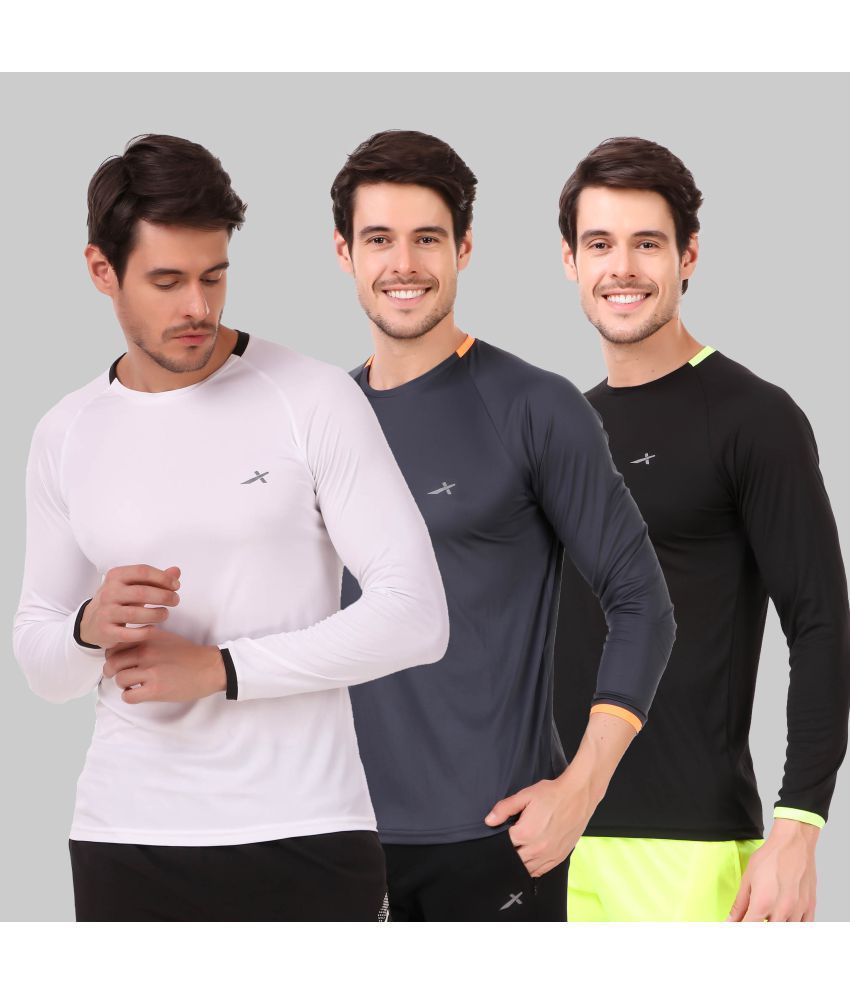     			Vector X - Multicolor Polyester Regular Fit Men's Sports T-Shirt ( Pack of 3 )