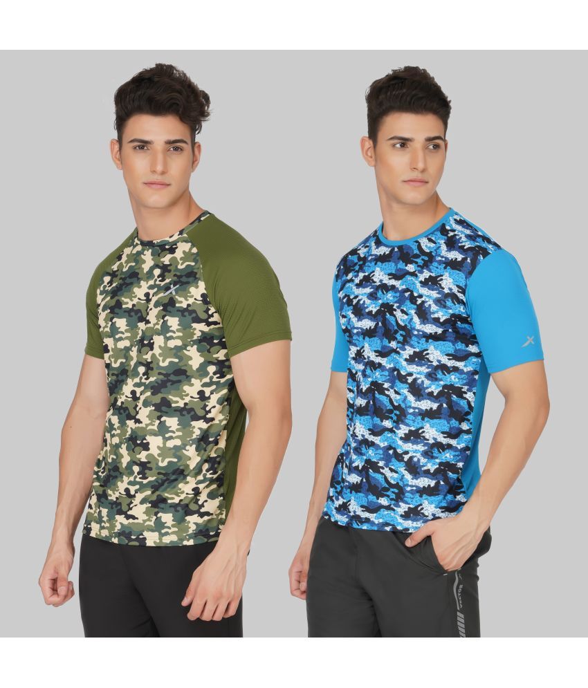     			Vector X - Multicolor Polyester Regular Fit Men's Sports T-Shirt ( Pack of 2 )