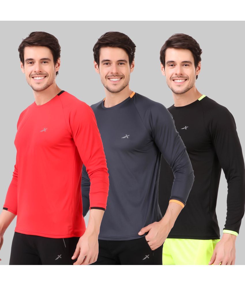     			Vector X - Multicolor Polyester Regular Fit Men's Sports T-Shirt ( Pack of 3 )