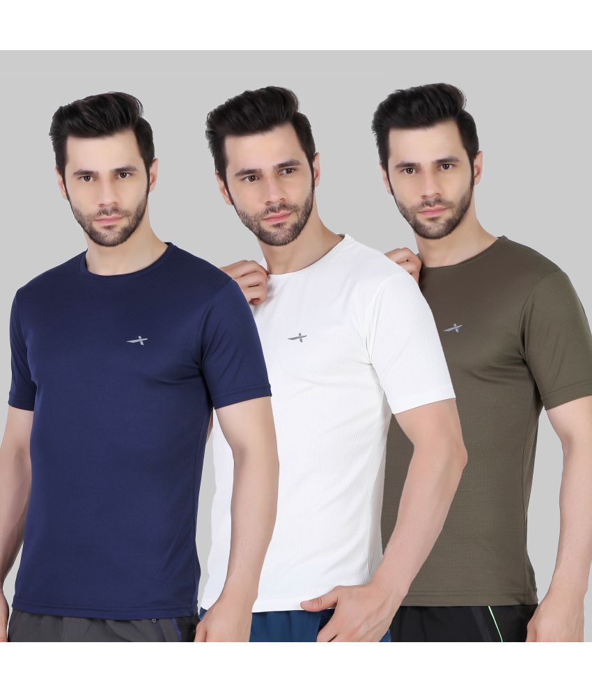     			Vector X - Multicolor Polyester Regular Fit Men's Sports T-Shirt ( Pack of 3 )