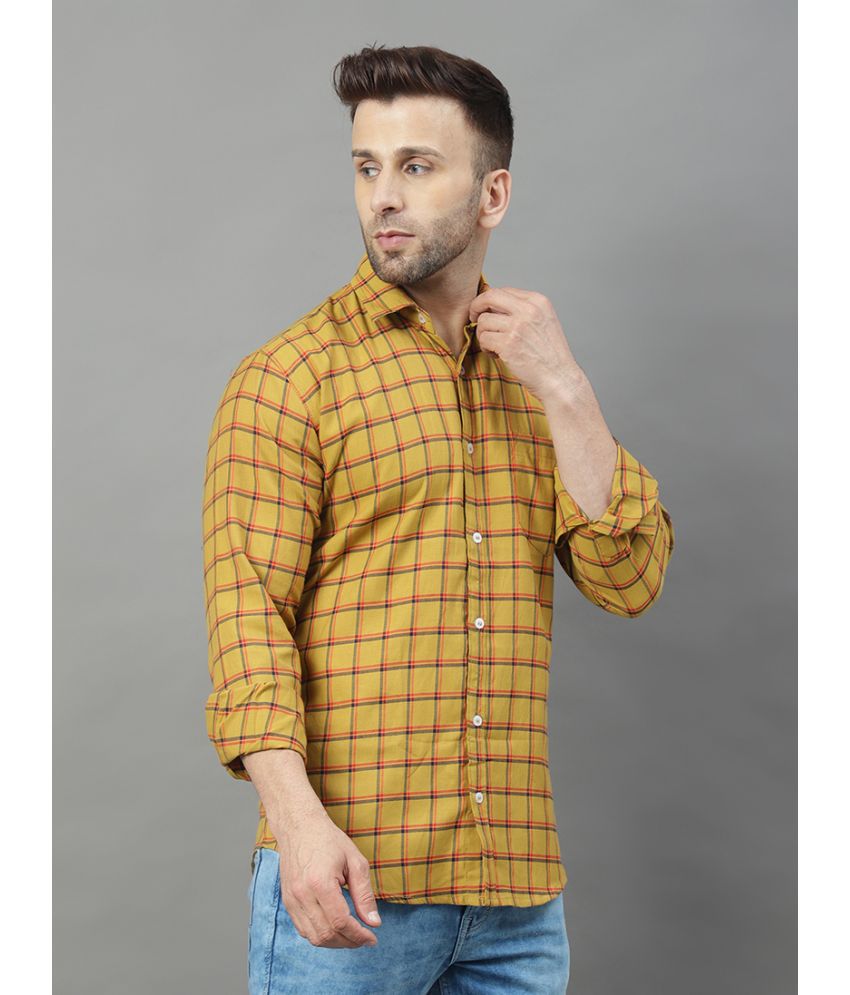     			YHA - Khaki 100% Cotton Regular Fit Men's Casual Shirt ( Pack of 1 )