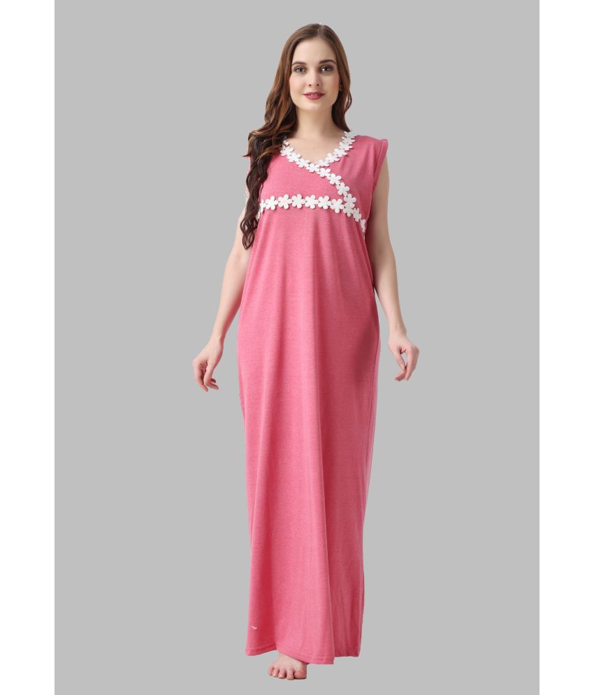     			Affair - Pink Hosiery Women's Nightwear Nighty & Night Gowns ( Pack of 1 )
