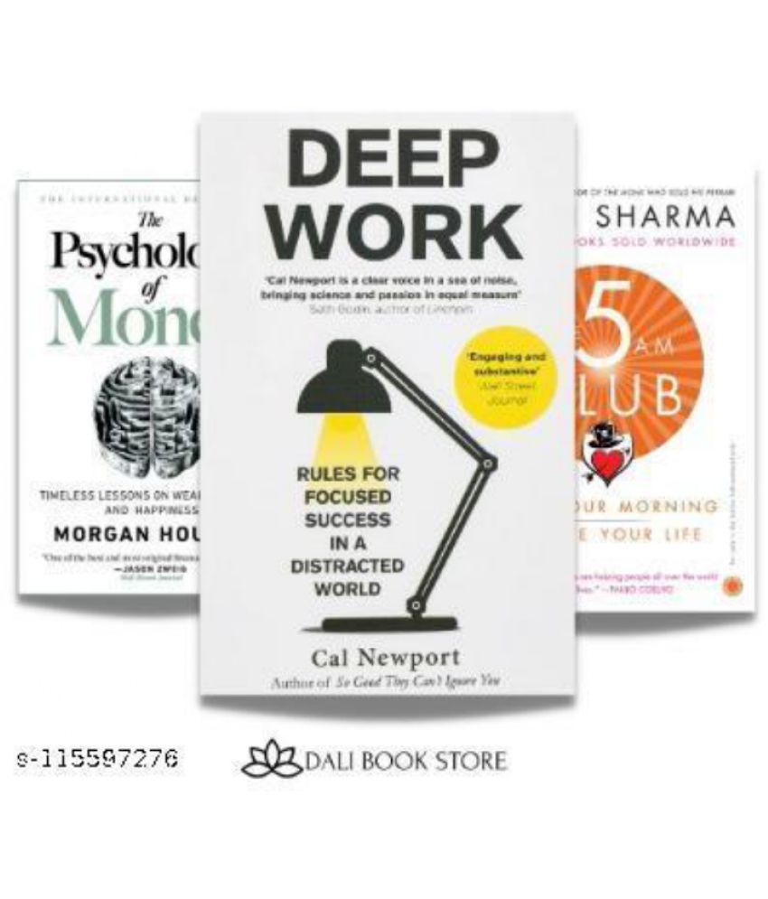     			Deep Work, The Psychology of Money & The 5 AM Club - 3 BOOKS SET