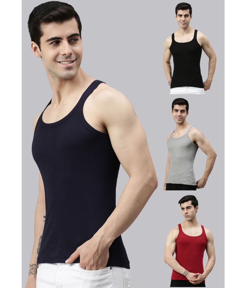     			Pack of 4 Lux Cozi - Red Cotton Men's Vest