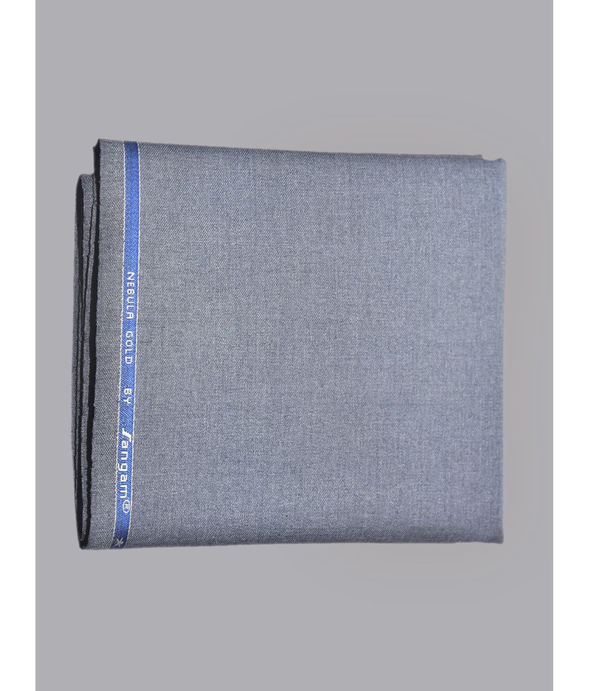 Sangam - Blue Cotton Blend Men's Unstitched Pant Piece ( Pack of 1 )
