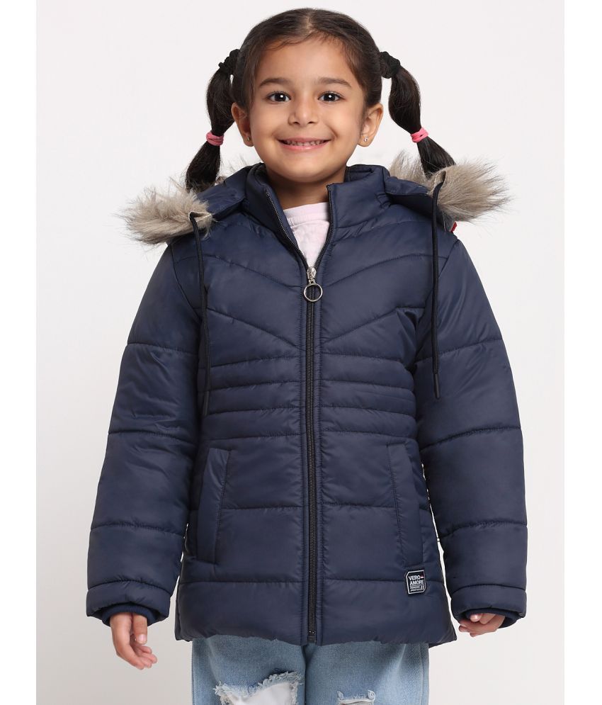     			VERO AMORE Girls Polyester Quilted & Bomber For ( Pack of 1 , Navy )