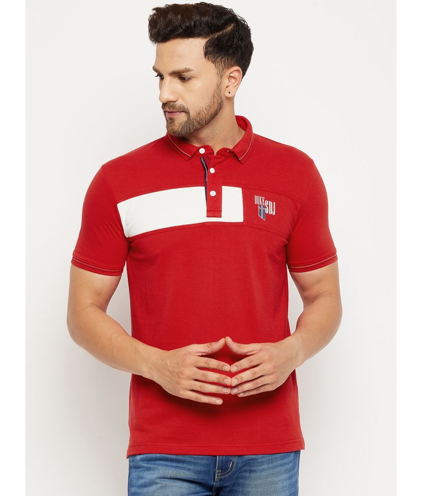     			Duke - Red Cotton Blend Slim Fit Men's Polo T Shirt ( Pack of 1 )