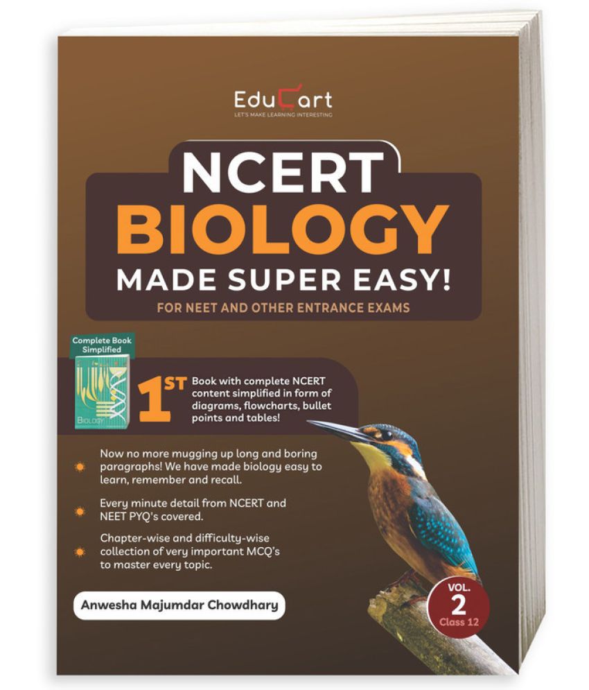     			Educart NCERT BIOLOGY – Volume 2 for NEET-AIIMS and Other Entrance Exams 2023 (A Complete Simplified NCERT Book with Collection of all important Chapter-wise MCQ’s)