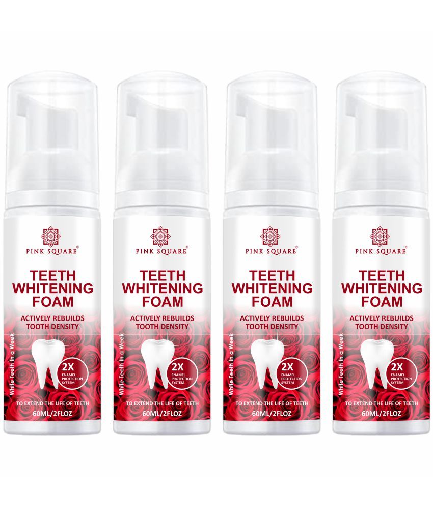     			pink square Teeth Whitening Foam with Mint to Remove Stains Breath Freshener 240 mL