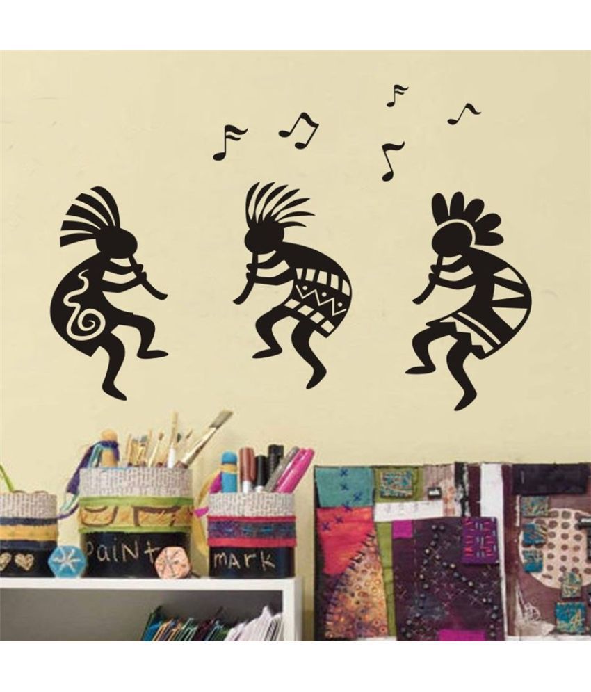    			Asmi Collection Kokopelli Musician Wall Sticker ( 65 x 92 cms )