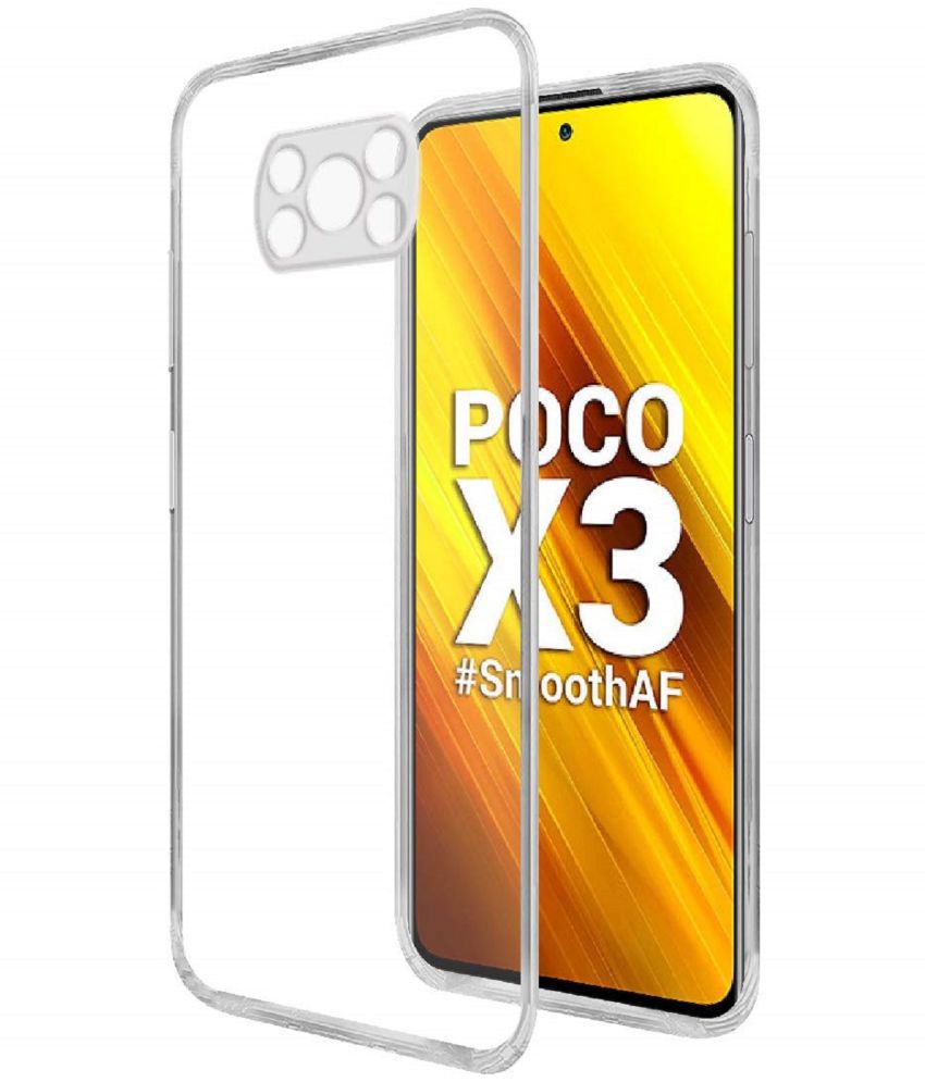     			Case Vault Covers - Transparent Silicon Silicon Soft cases Compatible For Poco X3 Pro ( Pack of 1 )