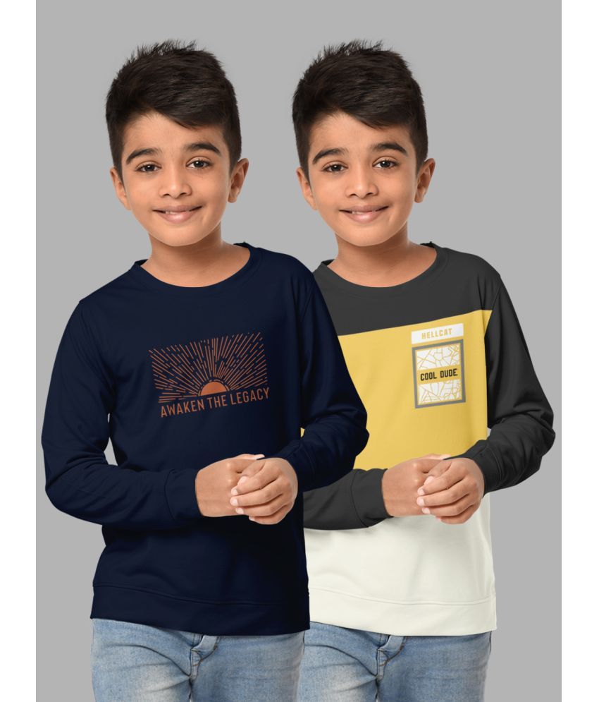     			HELLCAT Pack of 2 Boys Cotton Blend T-Shirt ( Multicolor )