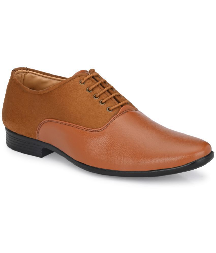     			Leeport - Tan Men's Dual Shade Formal Shoes
