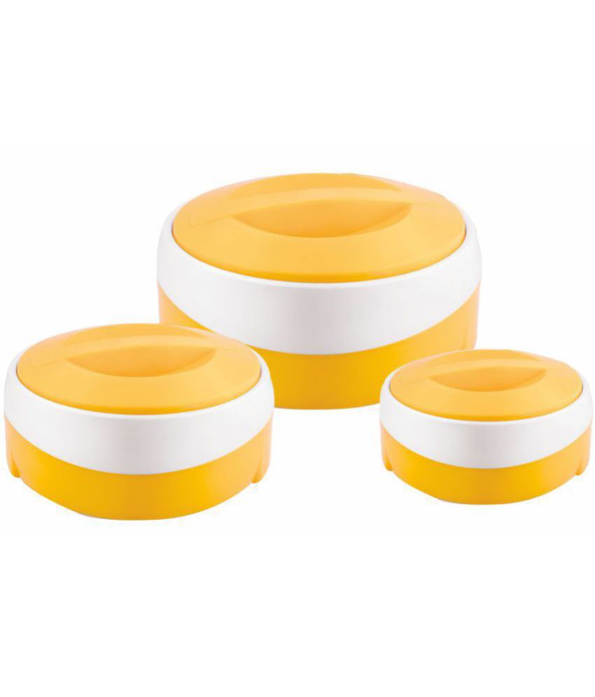     			PearlPet - Orange Plastic Serve Casserole ( Set of 3 , 1000,2000,3000 ml mL )