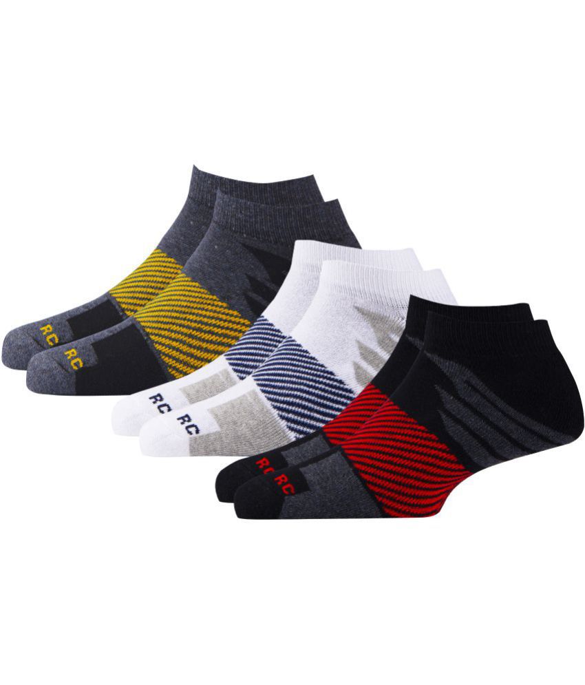     			RC. ROYAL CLASS - Cotton Blend Men's Striped Multicolor Ankle Length Socks ( Pack of 3 )