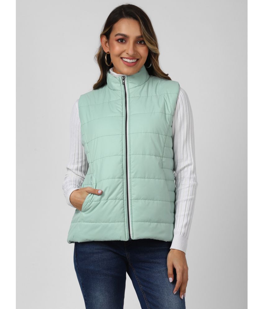     			UrbanMark Women Quilted Sleeveless Jacket - Green