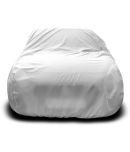 Autoretail Dust Proof Car Body Polyster Cover For Tata Sumo With Mirror Pocket Silver (Pack Of 1)