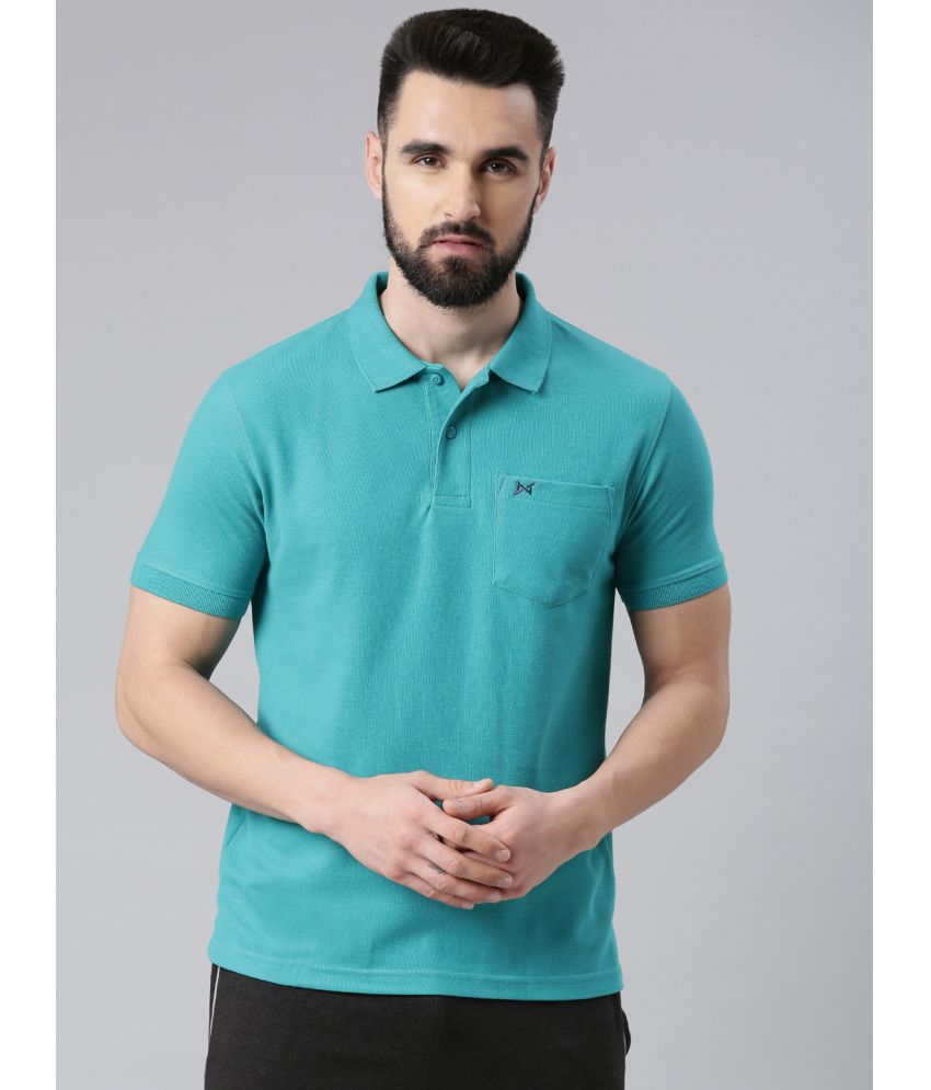     			Force NXT - Green Cotton Regular Fit Men's Polo T Shirt ( Pack of 1 )
