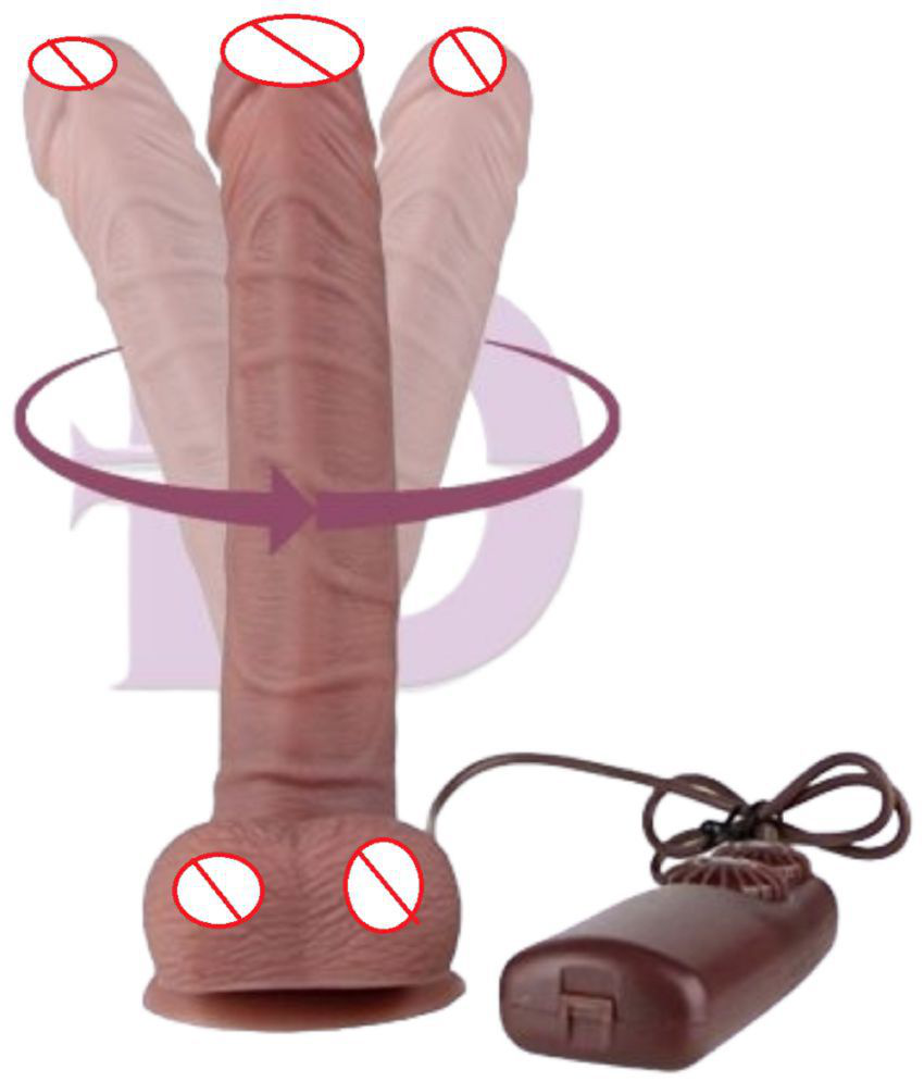 KNIGHTRIDERS 360 DEGREE ROTION 8.5 INCH CHOCOLATE SUCTION VIBRATING DILDO FOR WOMEN