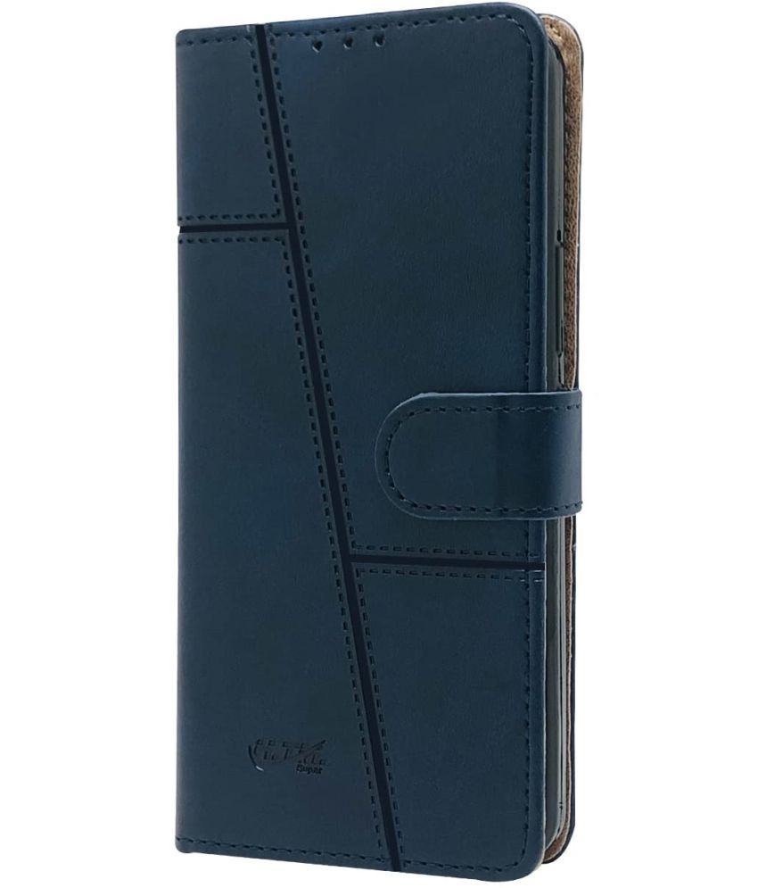     			Kosher Traders - Blue Artificial Leather Flip Cover Compatible For Vivo Y16 ( Pack of 1 )