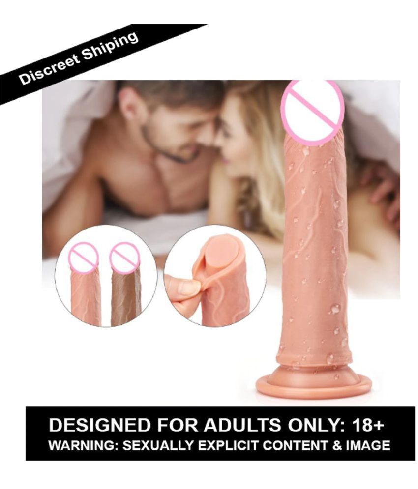     			Super Premium Quality Suction Base 9 Inch Pink Head Skin Dildo No Ball For Women By Tendenz