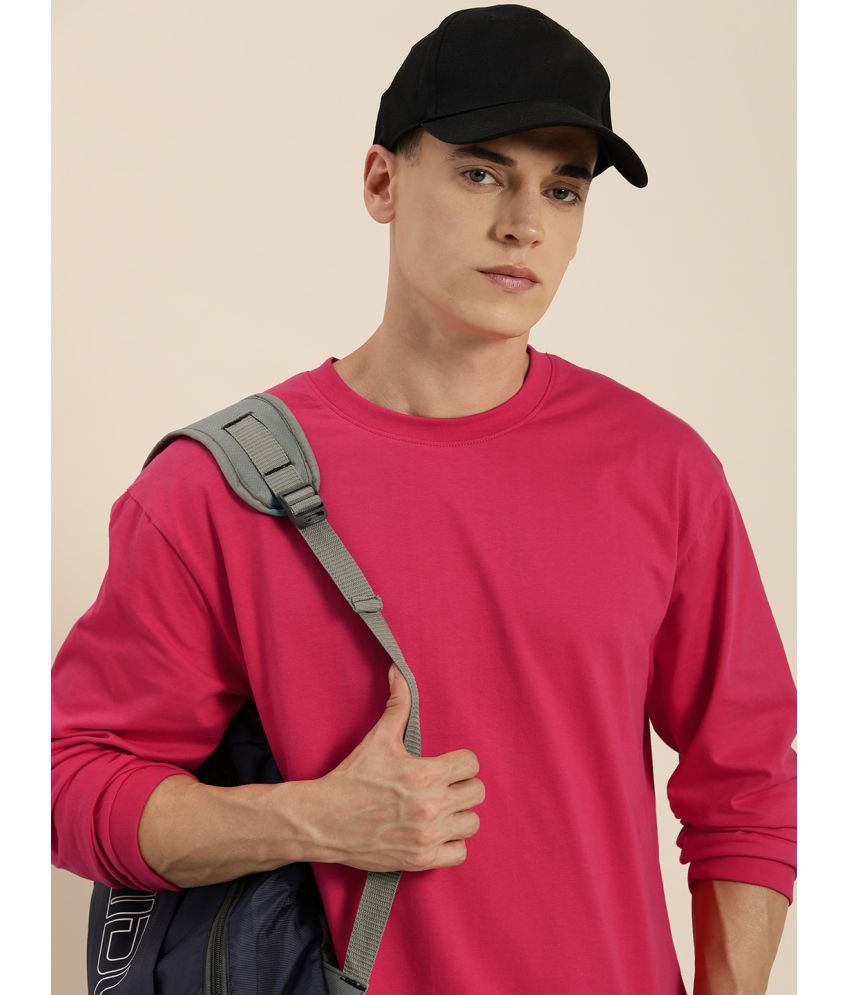     			Dillinger - Dark Pink 100% Cotton Oversized Fit Men's T-Shirt ( Pack of 1 )