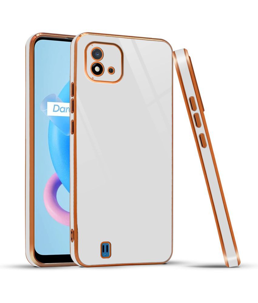     			Doyen Creations - White Silicon Silicon Soft cases Compatible For Realme C20 ( Pack of 1 )