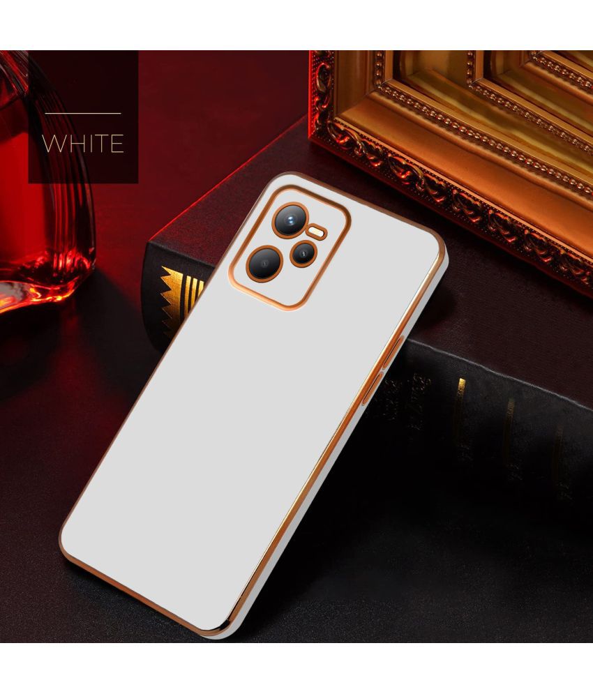     			Doyen Creations - White Silicon Silicon Soft cases Compatible For Realme C35 ( Pack of 1 )