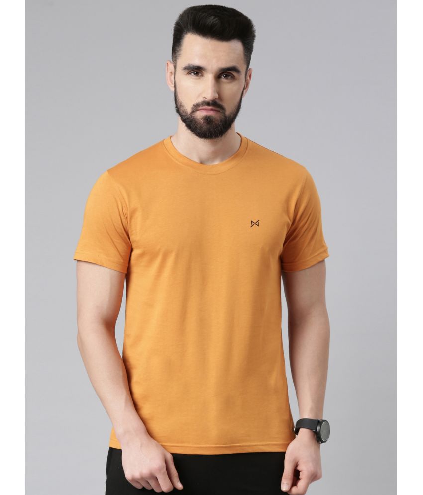     			Force NXT - Orange 100% Cotton Regular Fit Men's T-Shirt ( Pack of 1 )