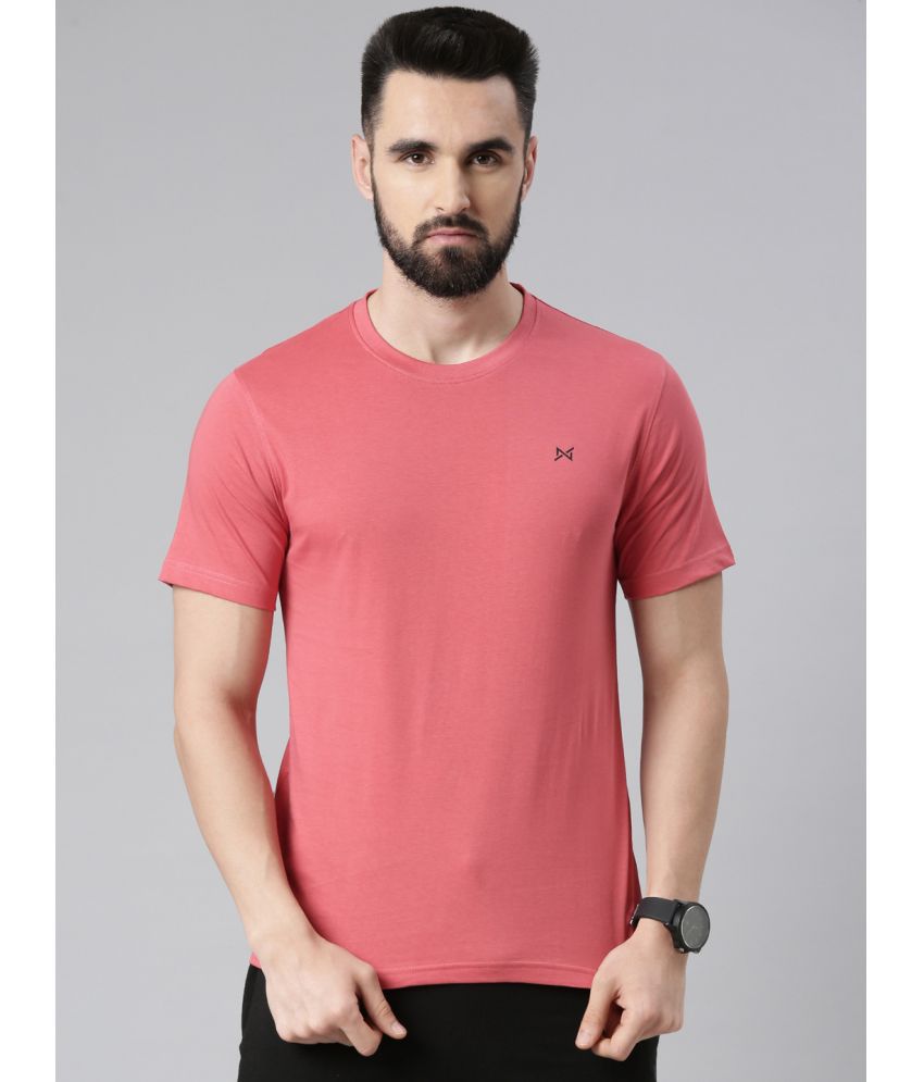     			Force NXT - Pink 100% Cotton Regular Fit Men's T-Shirt ( Pack of 1 )