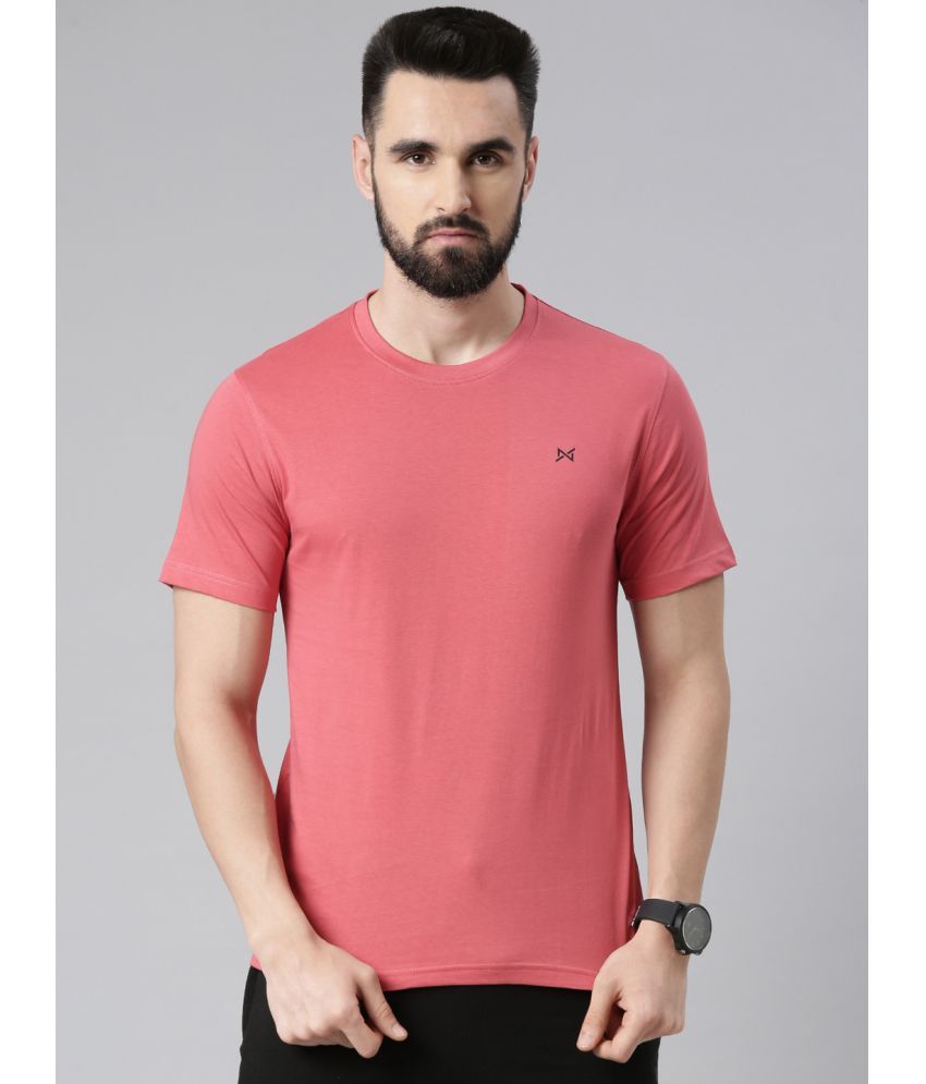     			Force NXT Pack of 1 100% Cotton Regular Fit Men's T-Shirt ( Pink )