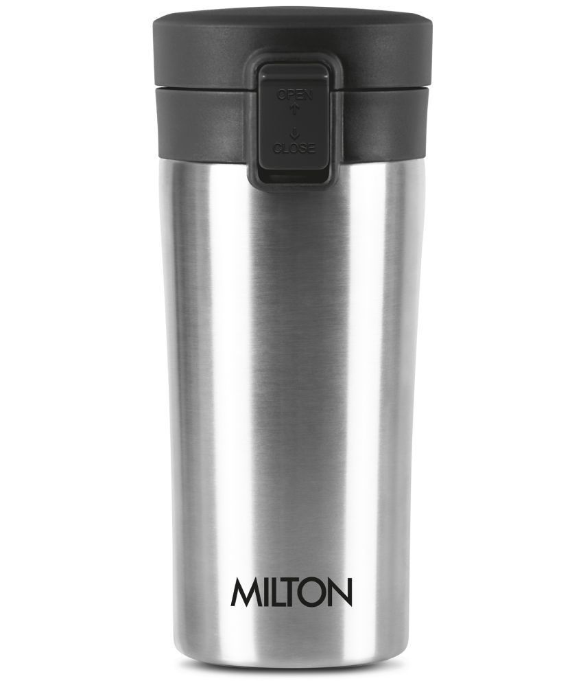     			Milton Thermosteel Vacuum Insulated Coffee Mug, 300 ml, Silver | Hot & Cold Flask | Leak Proof | Rust Proof | Thermos | Soup Flask| Juice Mug | Water Flask| Tea Mug | Easy Grip