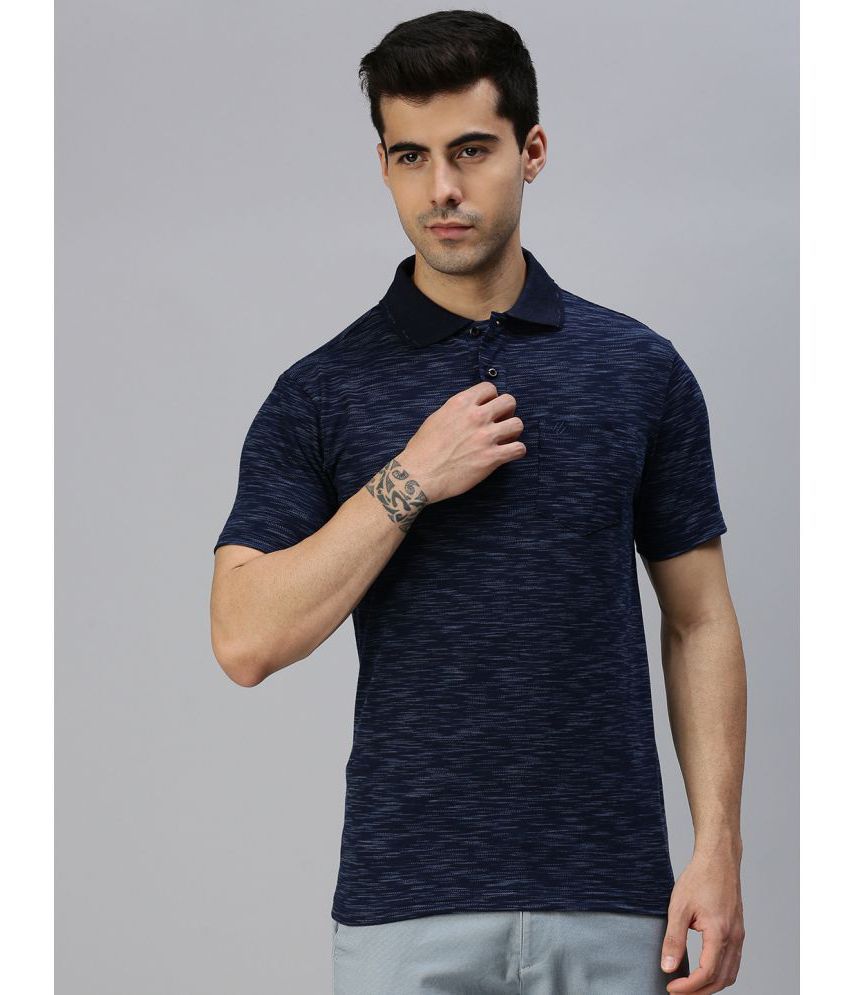     			ONN - Navy Blue Cotton Blend Regular Fit Men's Polo T Shirt ( Pack of 1 )
