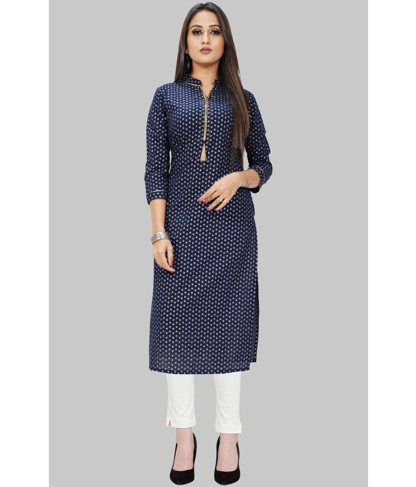     			Rajnandini - Multicoloured 100% Cotton Women's Straight Kurti ( Pack of 1 )