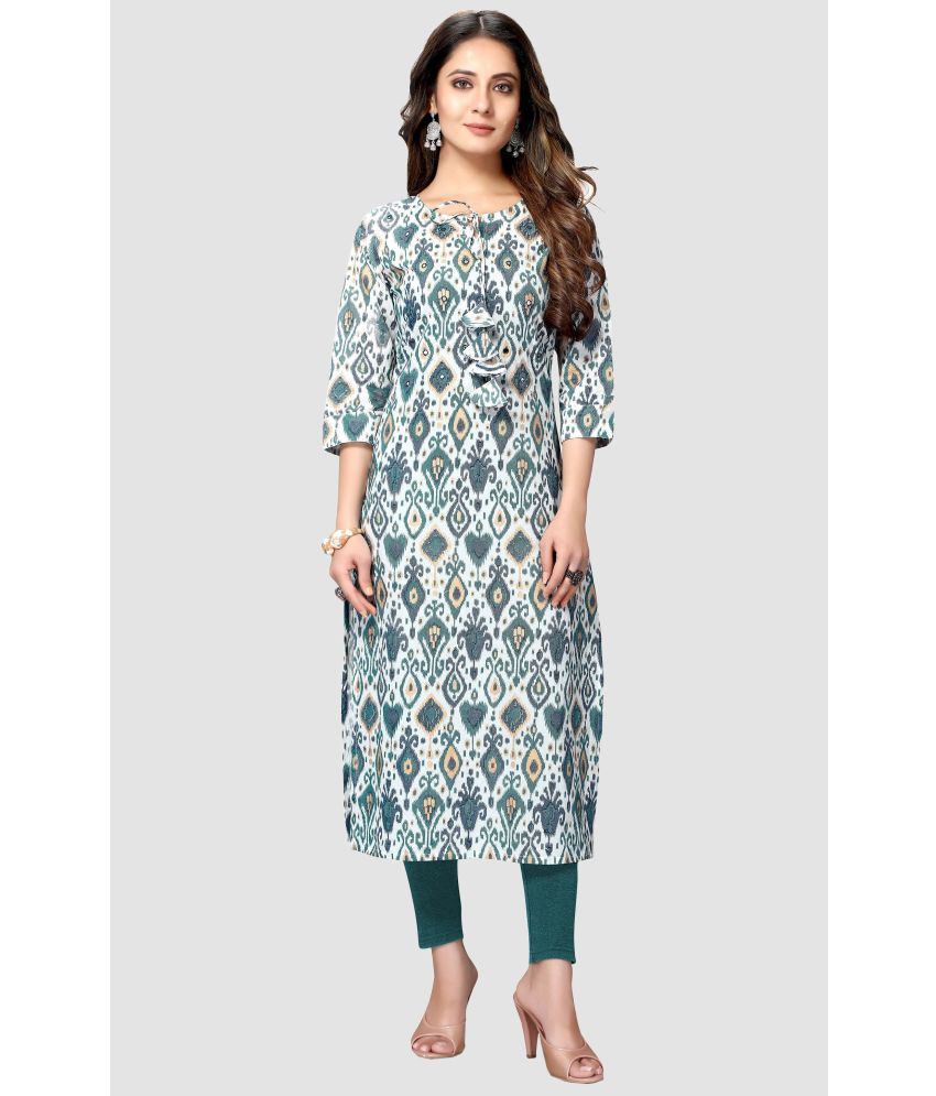     			Rajnandini - Multicoloured 100% Cotton Women's Straight Kurti ( Pack of 1 )