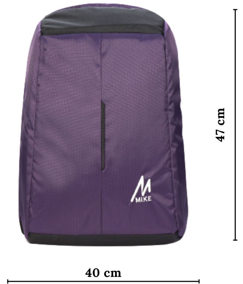 SmilyKiddos 20 Ltrs Purple Polyester College Bag