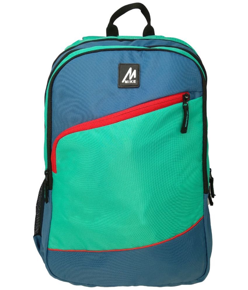 SmilyKiddos 25 Ltrs Green Polyester College Bag