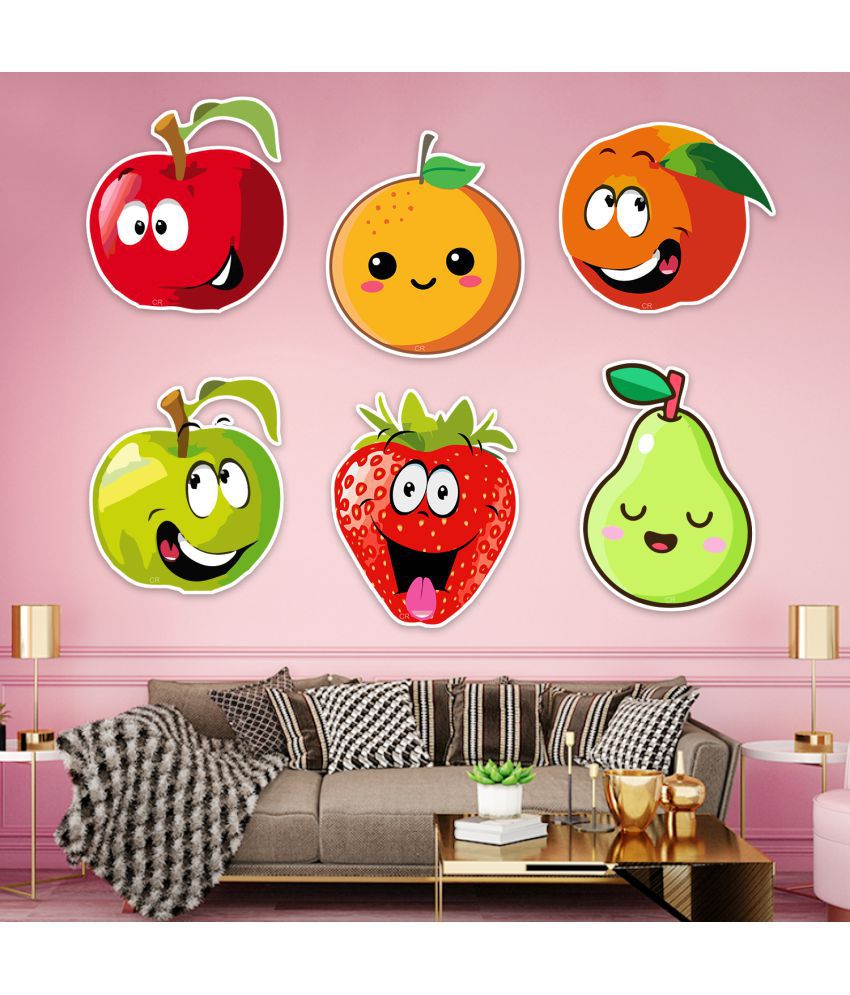     			Zyozi Fruit Theme Birthday Cardstock Cutout with Glue Dot for Kids Theme for Baby Shower Happy Birthday Decorations Supplies (Pack of 7)