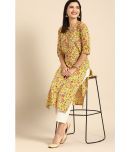 Rajnandini - Yellow 100% Cotton Women's Straight Kurti ( Pack of 1 )