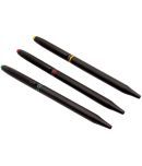 Srpc Set Of 4 Fellowship Kute Sleek Matte Black Metal Body Ball Point Pen Blue Ink Refill