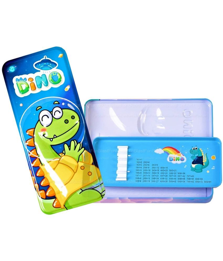     			FunBlast Metal Pencil Box for Kids -Dinosaur Theme Pencil Case for Stationary Items, Pencil Case for Students School Supplies - Stationery Set Organizer Birthday Return Gift for Kids (Dino Box)